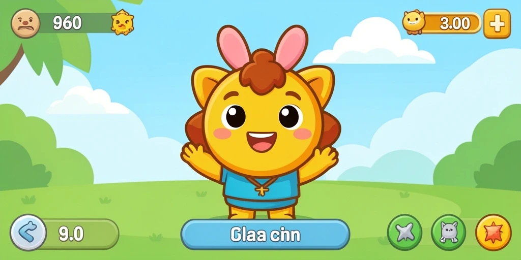 Screenshot menunjukkan antarmuka permainan yang menarik.